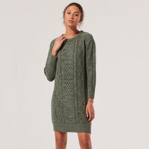 Pact Women's Dark Forest Heather Sweater Dress, Size M